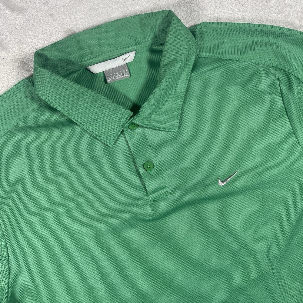 Vintage Y2K Nike Grey Tag Sportswear Green Polo Shirt Men’s‎ L